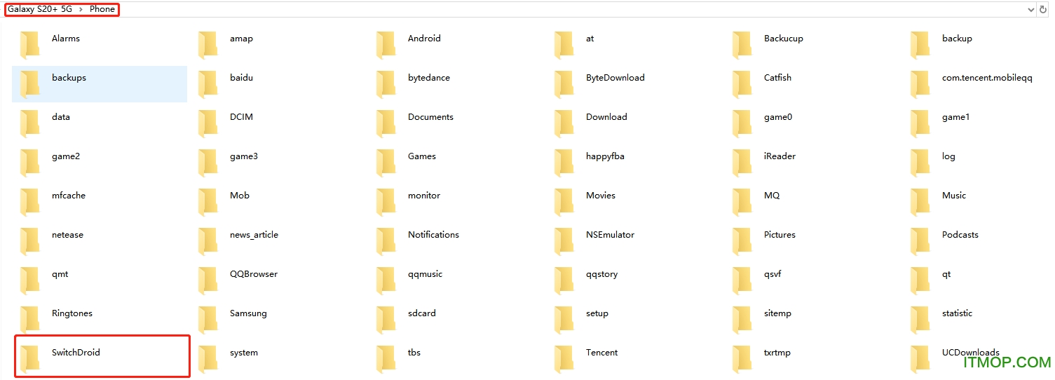 SwitchDroid文件夹结构示意图