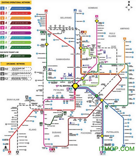 吉隆坡地铁图中文版