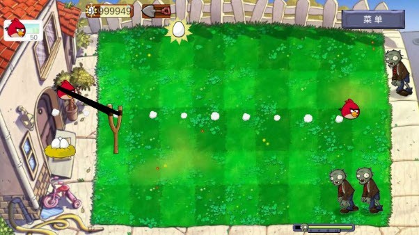 愤怒的小鸟大战僵尸太空版游戏玩法3